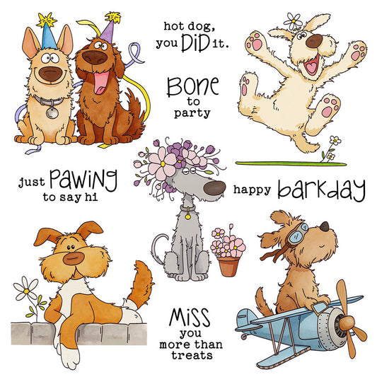 Carefree Puppies Dies & Stamps Set