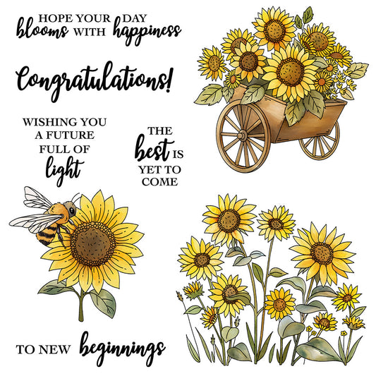 Sunflower Dies & Stamps Set