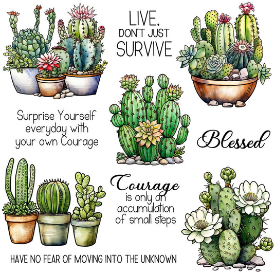 Plant Cactus Clear Stamps