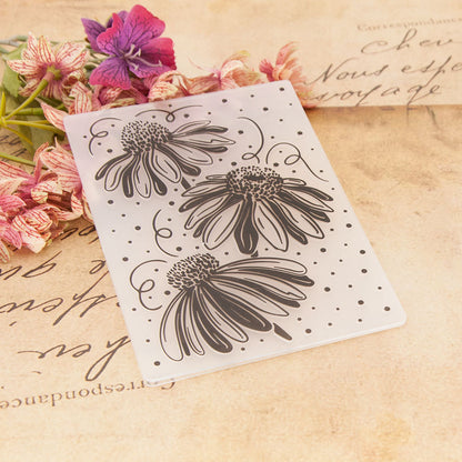 Flower Pattern Background Plastic Embossing Folder