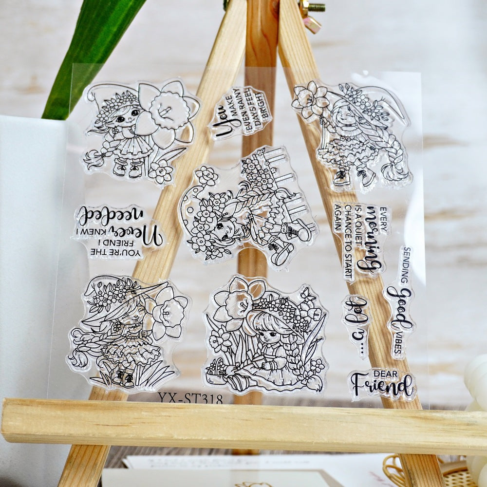 Flower Girl Clear Stamps