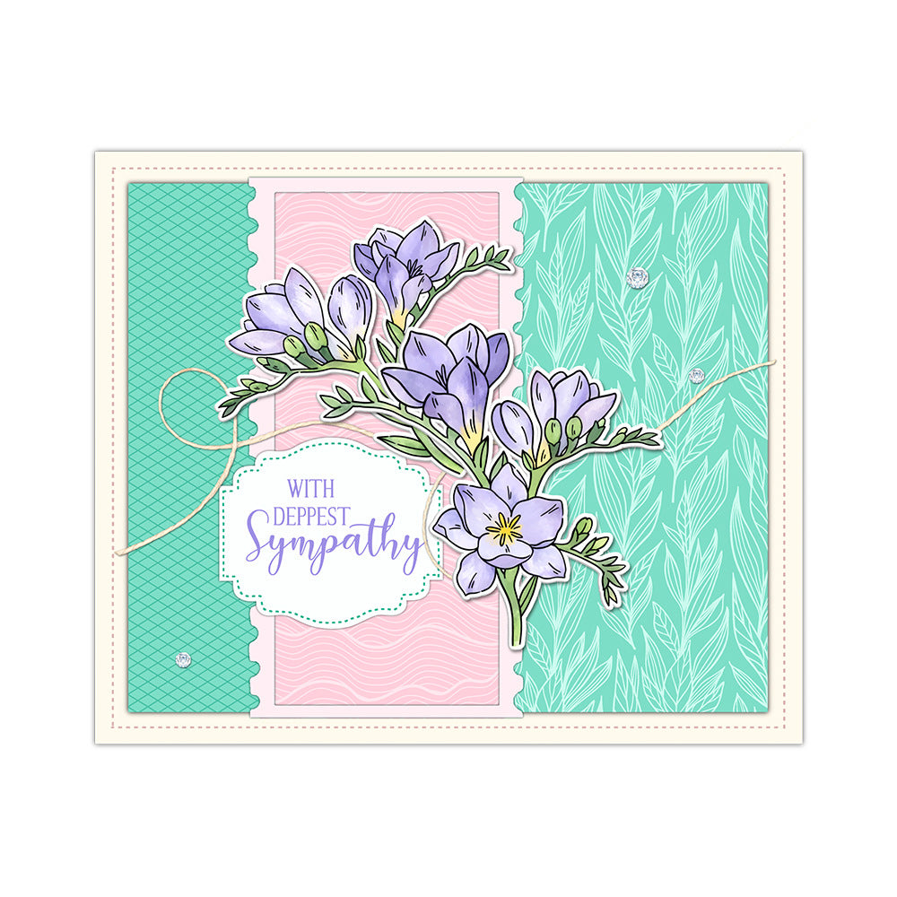 Pretty Freesia Dies & Stamps Set