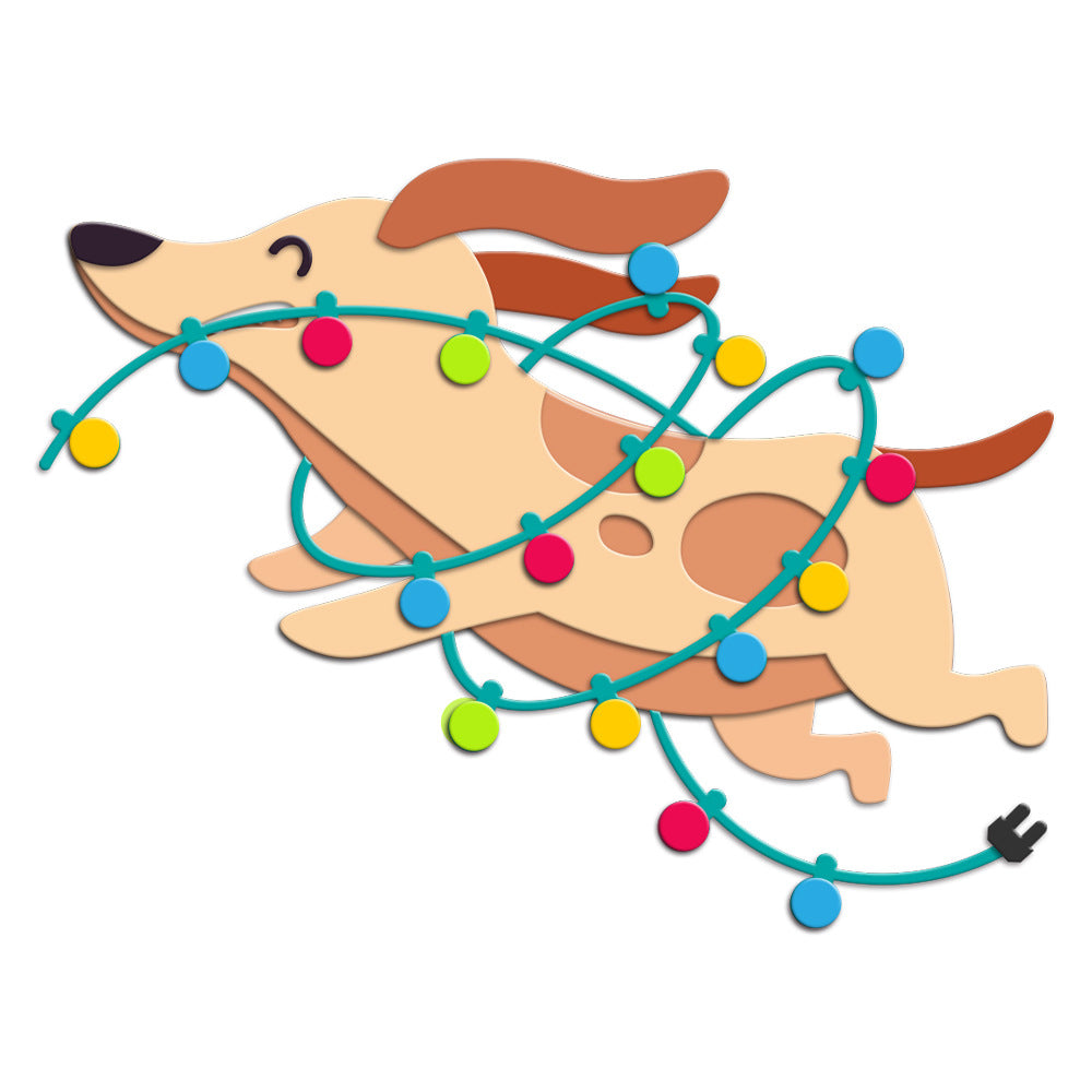 Puppy and String Lights Metal Cutting Dies