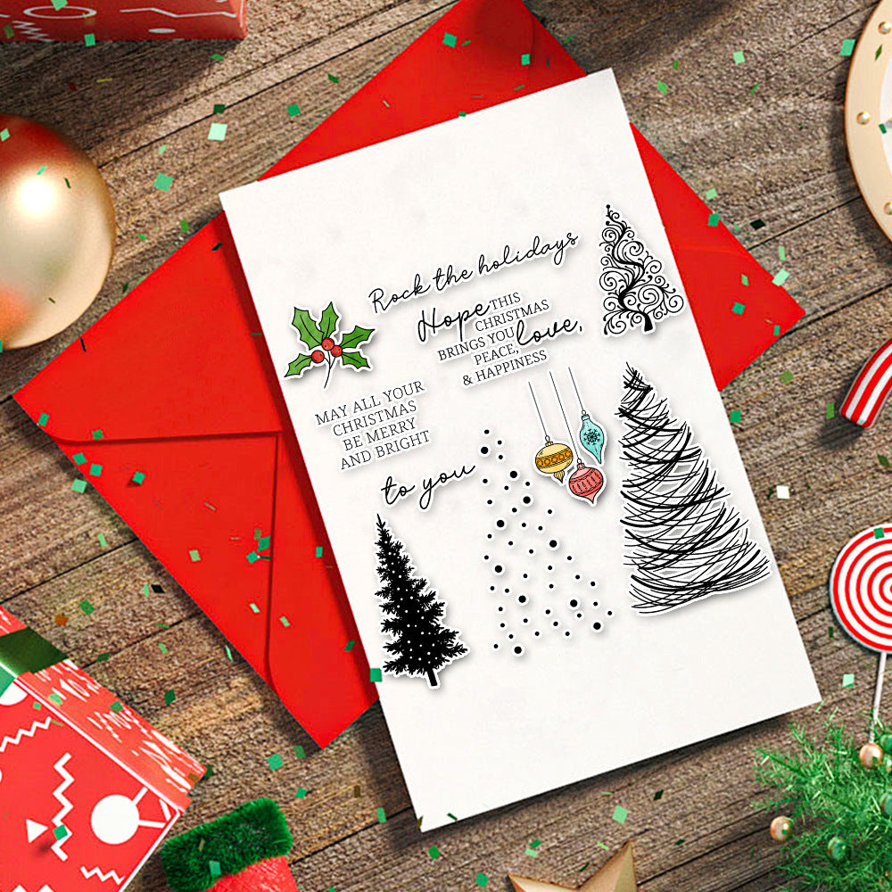 Christmas Tree Dies & Stamps Set