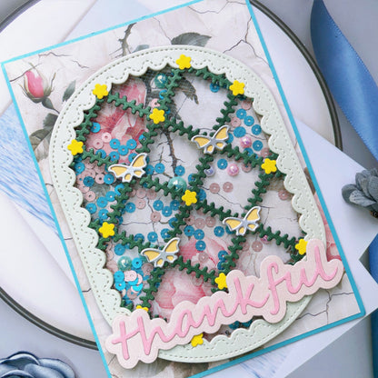 Floral and Leaf Square Decorations Cutting Dies