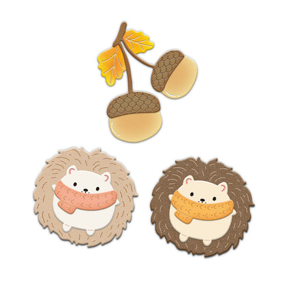 Hedgehog and Pine Cones Metal Cutting Dies