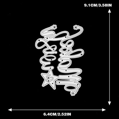 "Make Wish" Words Metal Cutting Dies