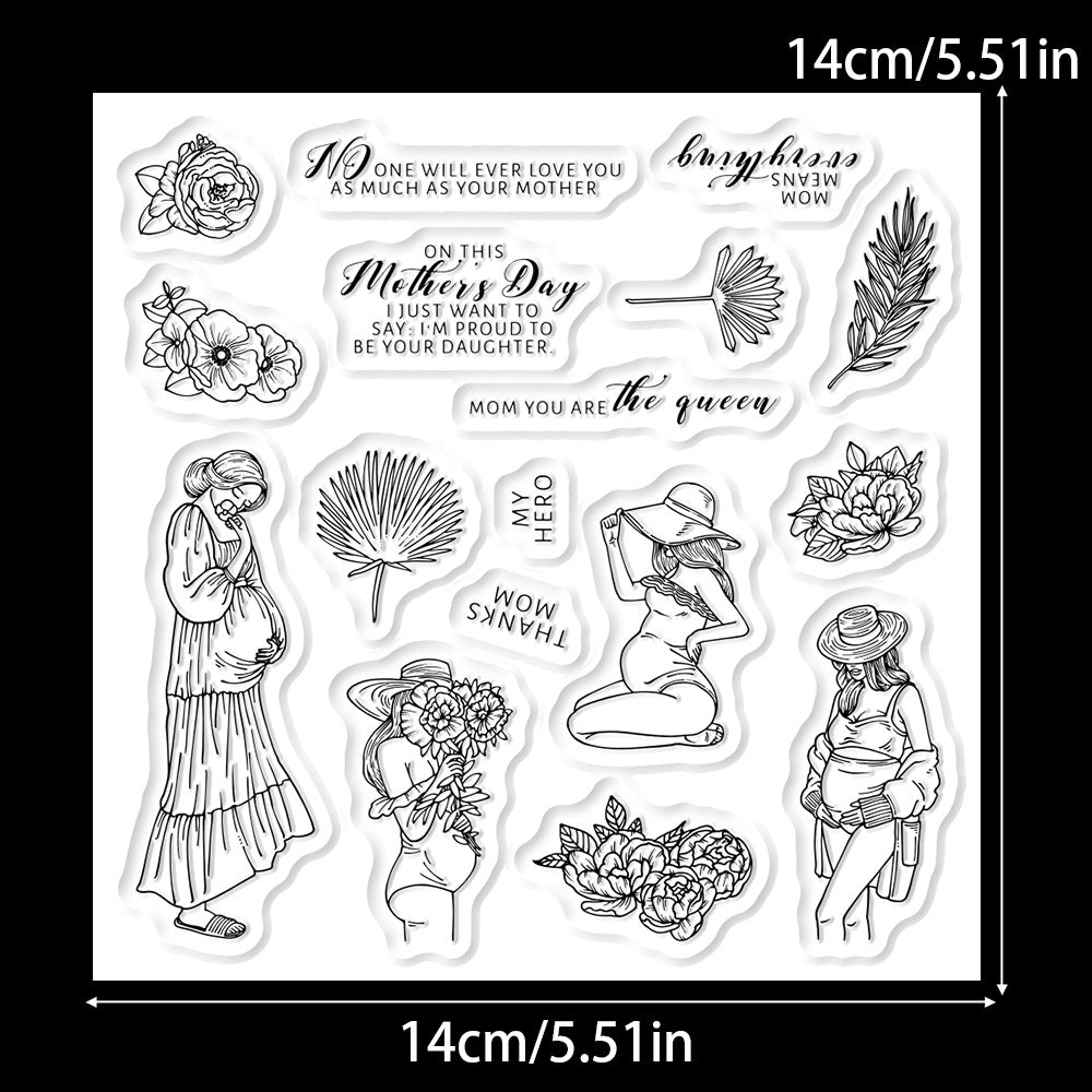 Great Mother Pregnaunt Women Clear Stamps