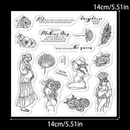 Great Mother Pregnaunt Women Clear Stamps