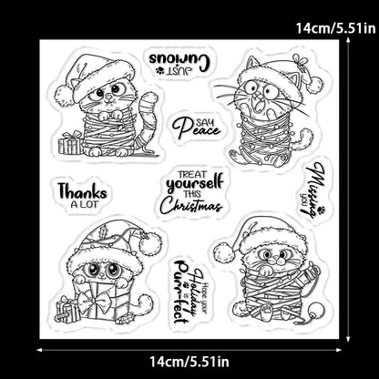 Christmas Kitten Dies & Stamps Set