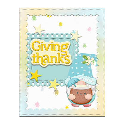 "Giving Thanks" Words Metal Cutting Dies