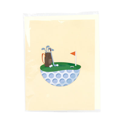 3D Creative Golf Pop-Up Greeting Card