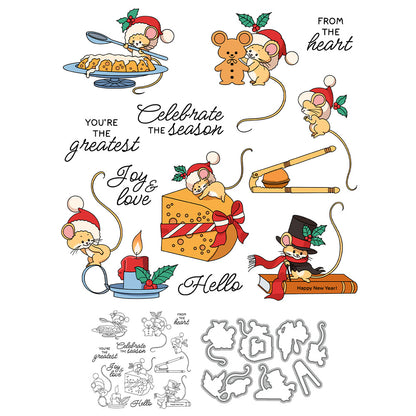 Winter Greedy Mouse Dies & Stamps Set
