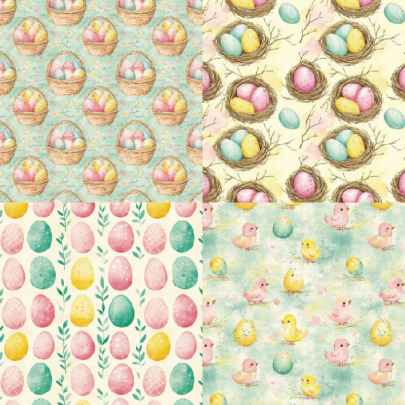 24PCS 6" Bunny Scrapbook Paper & Cardstock