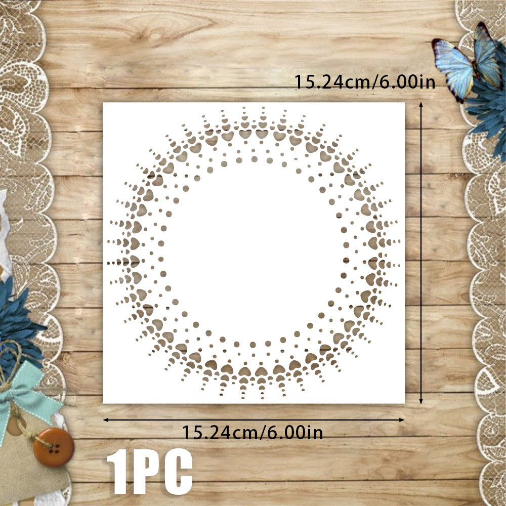 Heart and Sunshine Pattern DIY Painting Hollow Stencil