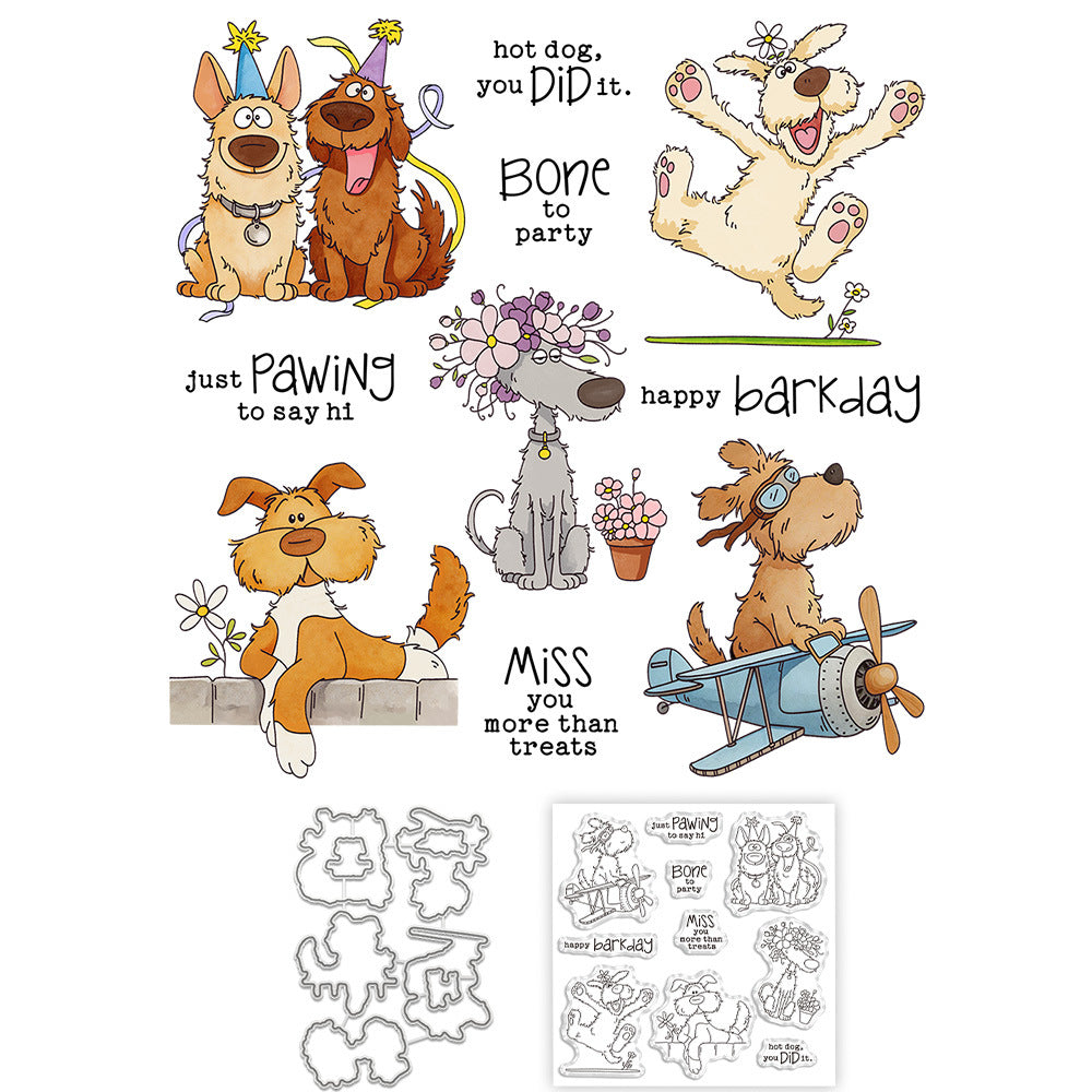 Carefree Puppies Dies & Stamps Set