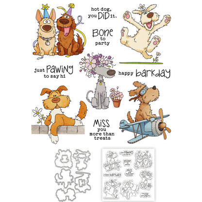 Carefree Puppies Dies & Stamps Set