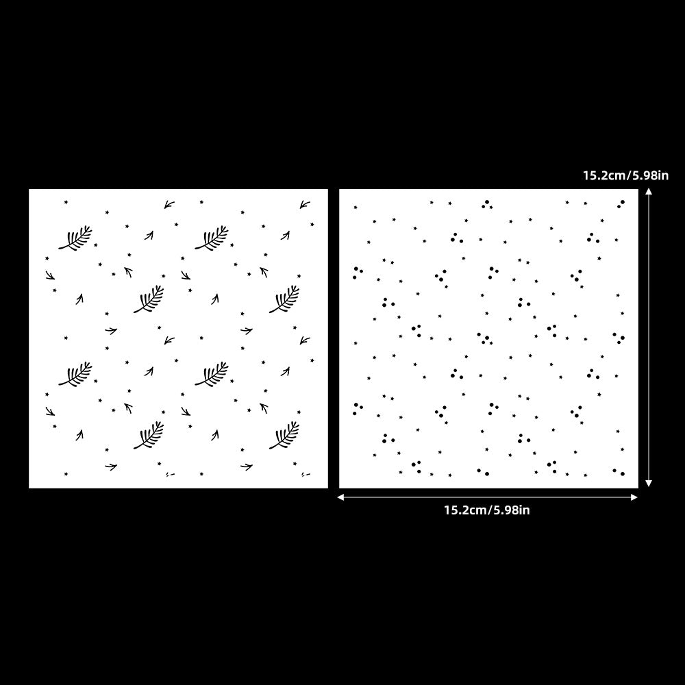 2 PCS Creative Patterns DIY Painting Hollow Stencil