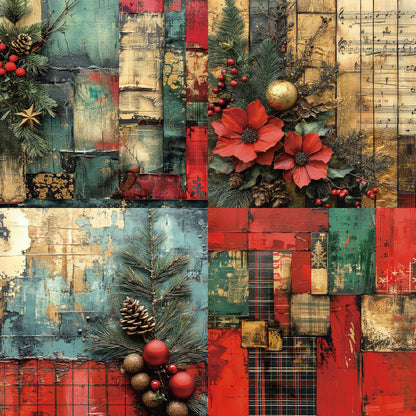 24PCS 6" Christmas Scrapbook Paper & Cardstock