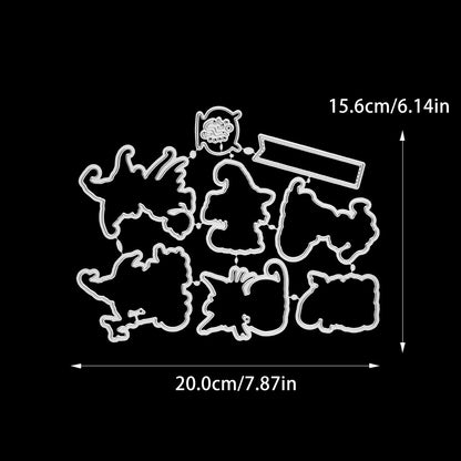 Halloween Elements Dies & Stamps Set