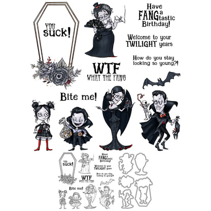 Vampire Family Dies & Stamps Set