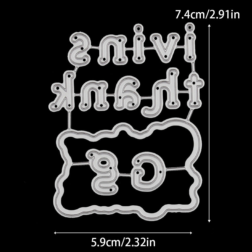 "Giving Thanks" Words Metal Cutting Dies
