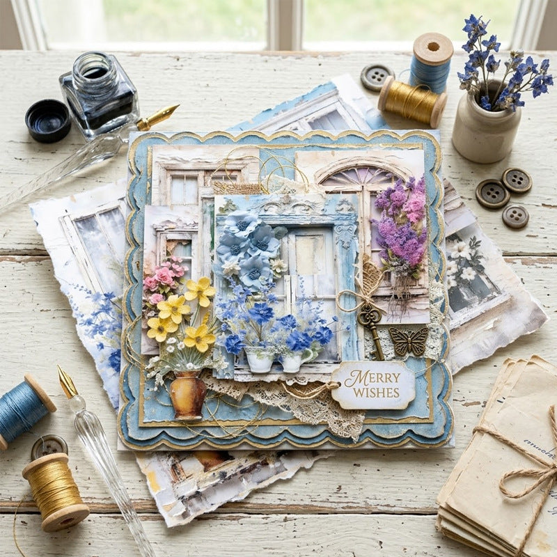 A5 Floral Windows Journal Scrapbook Paper
