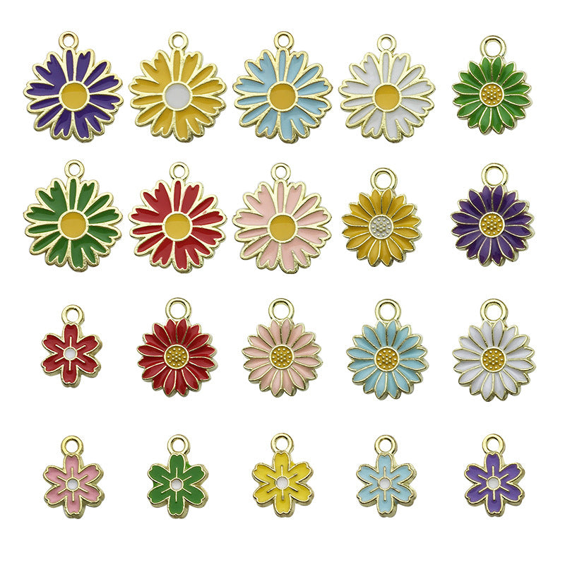 10Pcs Daisy Flower DIY Handmade Jewelry Pendants