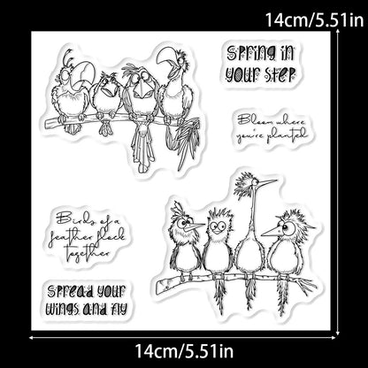 Funny Birds Dies & Stamps Set