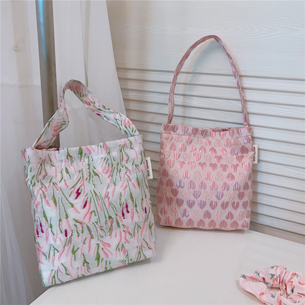 Fresh and Sweet Floral Small Hand-held Bag