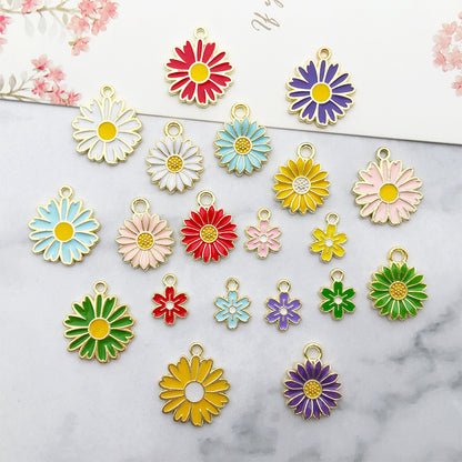 10Pcs Daisy Flower DIY Handmade Jewelry Pendants