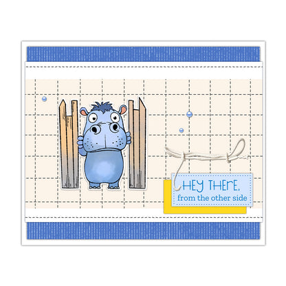 Cute Animals in the Fence Dies & Stamps Set