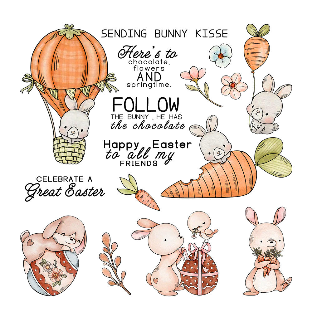 Easter Cute Bunny Clear Stamps