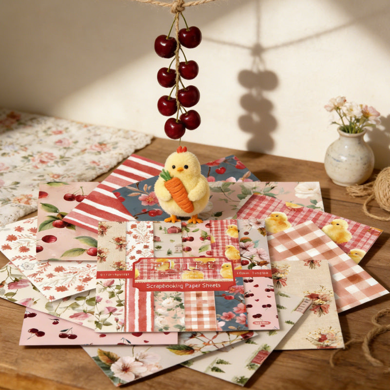 24PCS 6" Fluff Scrapbook Paper & Cardstock