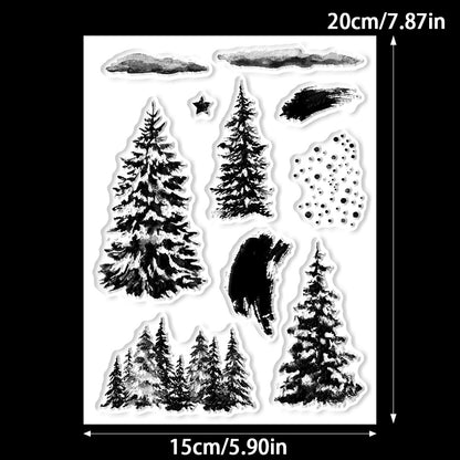 Christmas Tree Dies & Stamps Set