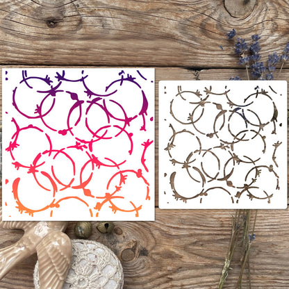 Rings Background DIY Painting Hollow Stencil