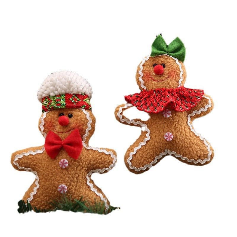 2Pcs Christmas Gingerbread Man Pendant Decorations