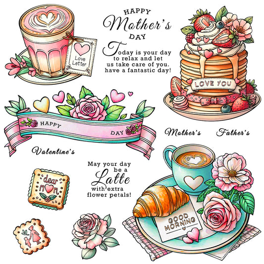 Festival Afternoon Tea Clear Stamps