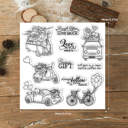 Valentine's Day Car Clear Stamps