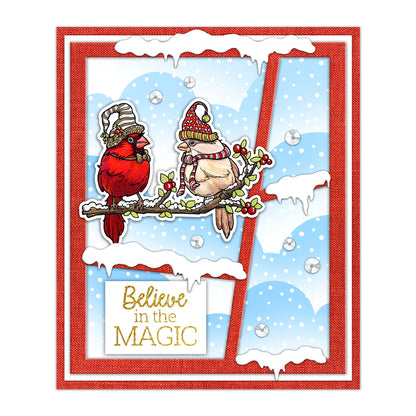 Christmas Bird Dies & Stamps Set