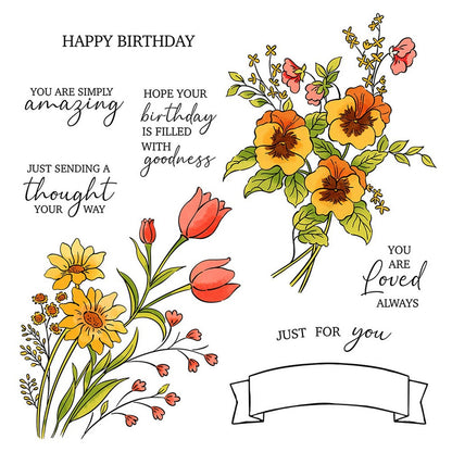 Spring Flowers Clear Stamps