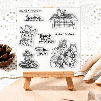 Independence Day Theme Clear Stamps