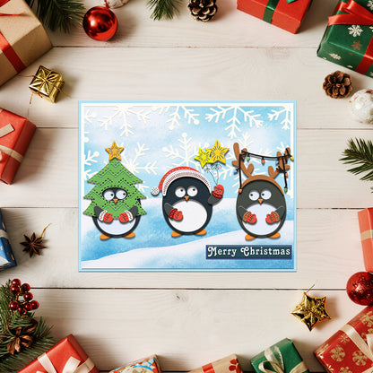 Christmas Penguins Metal Cutting Dies