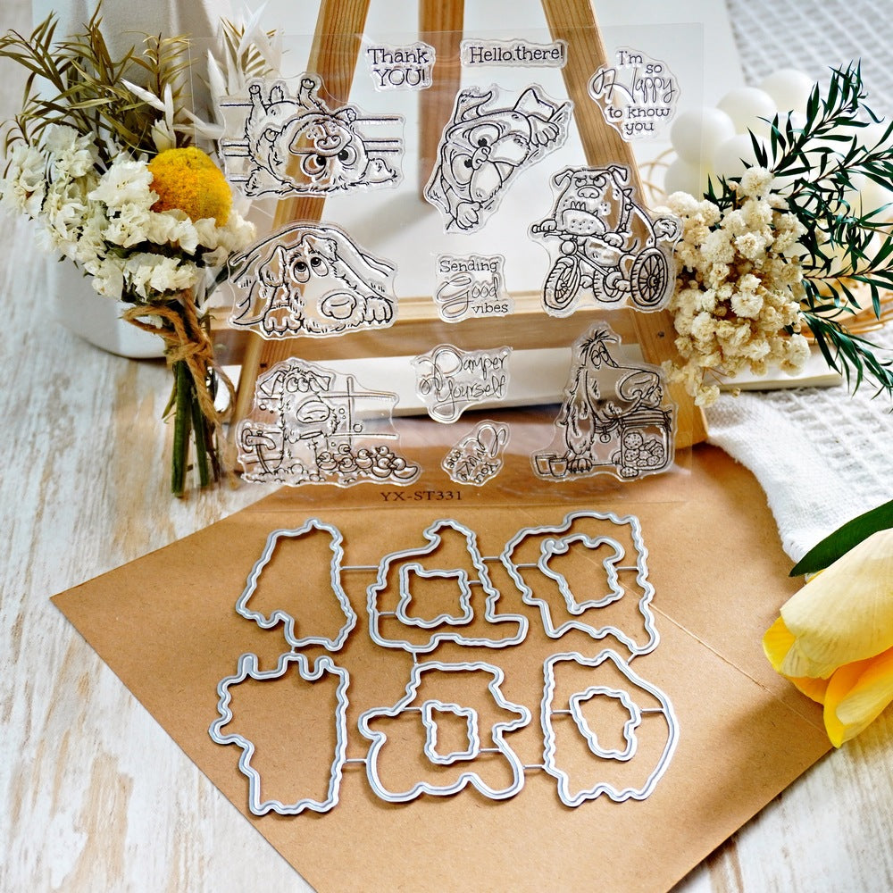 Cute Puppies Dies & Stamps Set