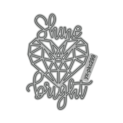 Shine Bright Geometric Heart Metal Cutting Dies