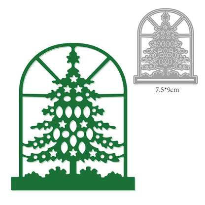 Christmas Tree Windows Cutting Dies