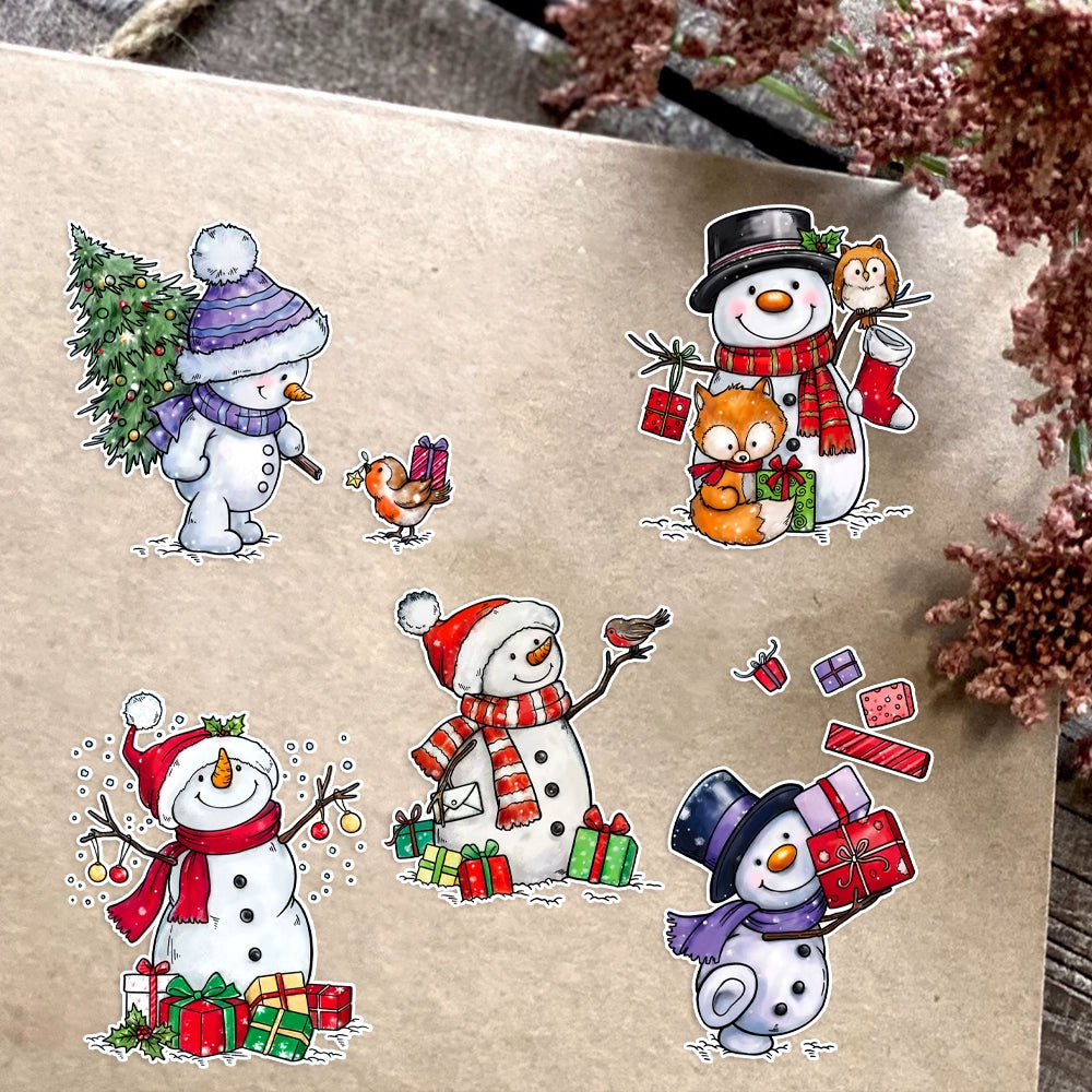 Winter Snowman Christmas Gift Dies & Stamps Set