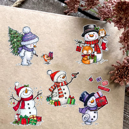 Winter Snowman Christmas Gift Dies & Stamps Set