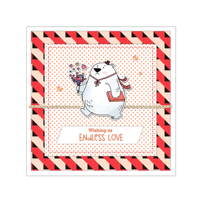 Valentine's Day Polar Bear Dies & Stamps Set