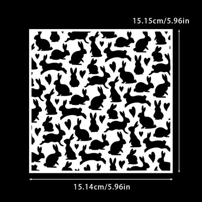 Rabbit Pattern DIY Painting Hollow Stencil
